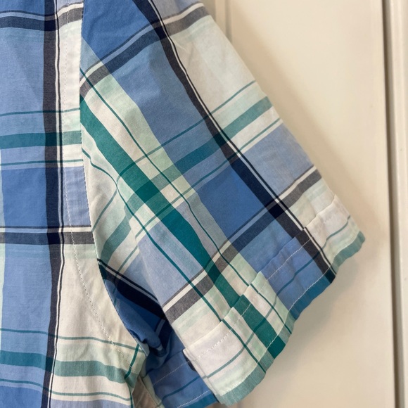 Tommy Hilfiger Blue and Green Plaid Button Down Shirt Size XL - Picture 8 of 11
